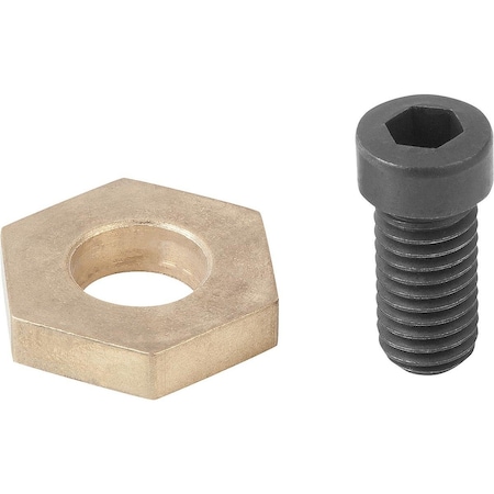 Cam Screw Hexagon D=M10X20 Brass, Comp:Carbon Steel